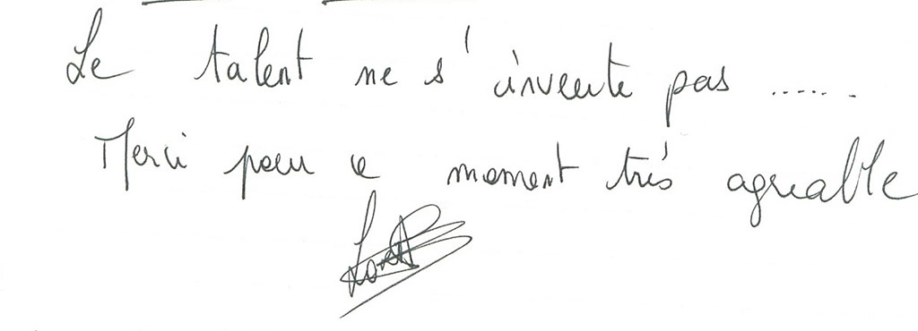le talent ne sinvente pas